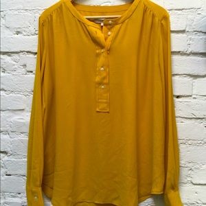 Ann Taylor LOFT tunic shirt in yellow